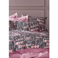 Sheri Home Ppink Love Çift Kişilik Cift Taraflı  Nevresim TAKIMI(ÇARŞAFLI)YENİLOVEÇIFT889488