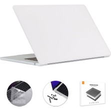 Seashell Digital Macbook Air 15 Inç (2023) A2941 (Ab Versiyonu) Mat Dizüstü Pc Kılıfı ile Tpu Klavye Filmi + Toz Geçirmez Fişler-Beyaz (Yurt Dışından)