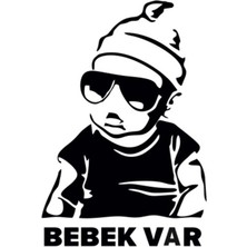 Beruflic Bebek Var Oto Cam Sticker Siyah 9,5*15 cm