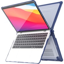 Forestl Digital MacBook Air 13 Inç (2018) A1932/(2020) A2337 M1 A2179 Darbeye Dayanıklı Pc + Tpu Kapak Anti Drop Laptop Kılıfı Lacivert (Yurt Dışından)