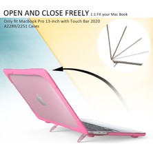 Seashell Digital Sert Pc Laptop Kılıfı Kol Dizüstü Bilgisayar Kapağı Destekleyici Standı ile MacBook Pro 13 Inç A2251/A2289/A2338-ROSE (Yurt Dışından)