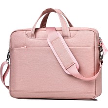 Seashell Digital 15.6-16.1 Inç Hava Yastığı Dizüstü Taşıma Çantası Su Geçirmez Crossbody Omuz Çantası-Pembe (Yurt Dışından)