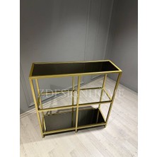 Z Design Home 90X30X( 95 cm Yükseklik) Gold Dresuar Zdesıgnhome Z01