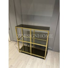 Z Design Home 90X30X( 95 cm Yükseklik) Gold Dresuar Zdesıgnhome