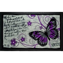 Es Dekor Home Italyan Format Kapı Paspas 40X68CM Kelebek 1 Adet