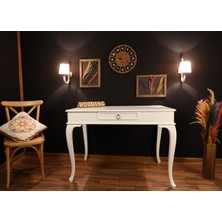 Wooding Mobilya 100X60 cm Çekmeceli Masif Lake Ceviz Çalışma Masası