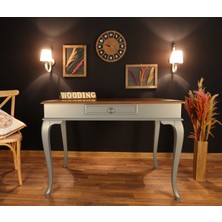 Wooding Mobilya 100X60 cm Çekmeceli Masif Lake Ceviz Çalışma Masası