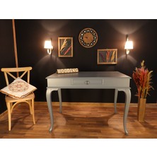 Wooding Mobilya 100X60 cm Çekmeceli Masif Lake Ceviz Çalışma Masası