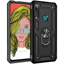 Tasopay Huawei Y9 Prime 2019 Uyumlu Kılıf Soldier Korumalı Yüzüklü ve Mıknatıslı Tpu Gövde Kılıf