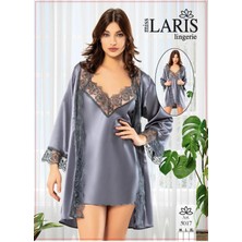 Miss Laris Saten 2'li Gecelik Sabahlık Takım