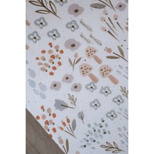 Nou Minimal Çiçekli  Bebek Lastikli Çarşaf Seti (55X95+15) - Woodland Floral