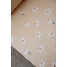 Nou Nergis Bahçesi Organik Bebek Lastikli Çarşaf Seti (100X200+20) - Spiring Daffodil