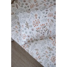 Nou Minimal Çiçekli  Bebek Lastikli Çarşaf Seti (60X120+15) - Woodland Floral