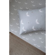 Nou Minik Aylı  Bebek Lastikli Çarşaf Seti (55X95+15) - Mini Moons