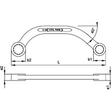 Ceta Form Ceta Yıldız Iki Ağız Yarım Ay Anahtar 13X17 mm