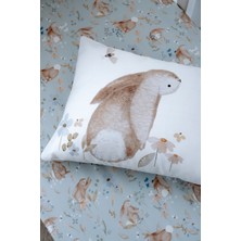 Nou Tavşanlı  Bebek Lastikli Çarşaf Seti (80X180+20) - Rabbit Garden