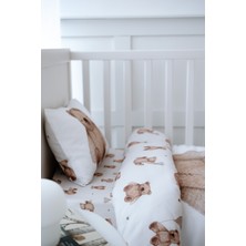 Nou Pofuduk Ayılı  Bebek Nevresim Takımı (100X150) - Fluffy Bear