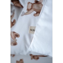 Nou Pofuduk Ayılı  Bebek Nevresim Takımı (100X150) - Fluffy Bear