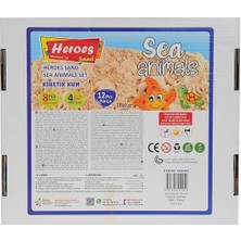 Heroes Deniz Hayvanları Kinetik Kum 1000GR 4 Renk 12 Parça 8 Kalıp KUM-045