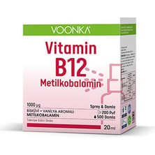 Voonka Vitamin B12 Sprey ve Damla 20 ml  (  1  Adet  )