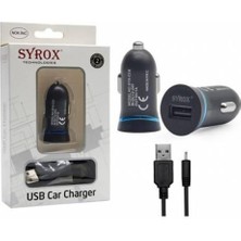 Syrox Nokia Ince USB Portlu Araç Şarj Cihazı C24