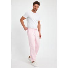 Kef Clothing Pembe Erkek Eşofman Altı, Lastik Paça Lastik Bel  3 Iplik