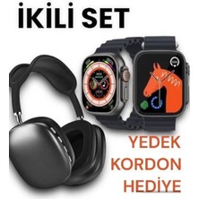 Myroyal Watch T800 Ultra Akıllı Saat Çift Kordonlu + P9 Pro Kulaklık