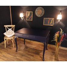 Wooding Mobilya 120 cm Çekmeceli Masif Lake Ceviz Çalışma Masası