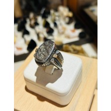 Luna Jewellery Antik Yer Altı Parası Detaylı Gümüş Erkek Yüzük
