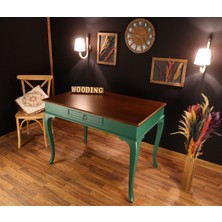 Wooding Mobilya 120 cm Çekmeceli Masif Lake Ceviz Çalışma Masası