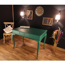 Wooding Mobilya 120 cm Çekmeceli Masif Lake Ceviz Çalışma Masası