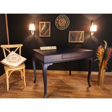 Wooding Mobilya 110 cm Çekmeceli Masif Lake Ceviz Çalışma Masası