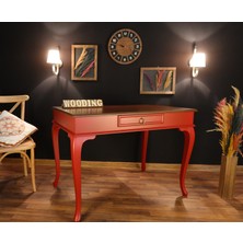 Wooding Mobilya 110 cm Çekmeceli Masif Lake Ceviz Çalışma Masası