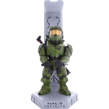 Cable Guys Halo Infinite Master Chief Deluxe Işıklı Dualsense Dualshock Oyun Kolu Tutucu Telefon Uyumlu Cable Guys Lisanslı Orijinal