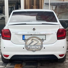 Furens Renault Symbol 2013-2023 Bagaj Üstü Yarasa Spoiler Bagaj Çıtası Piano Black Spoyler