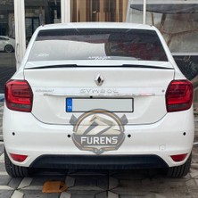 Furens Renault Symbol 2013-2023 Bagaj Üstü Yarasa Spoiler Bagaj Çıtası Piano Black Spoyler