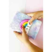 Hediye Vakti Renkli Gökkuşağı Squishyli Peluş Defter