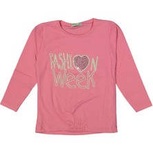 Baglan Kız Çocuk Mevsimlik Kalpli Fashion Sweatshirt BGL-ST03652