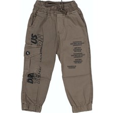 Baglan Erkek Çocuk Paça ve Beli Lastikli Baskılı Pantolon BGL-ST03620