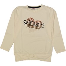 Baglan Kız Çocuk Mevsimlik Self Love Baskılı Sweatshirt BGL-ST03646