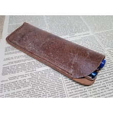 Mahfuz Gerçek Deri El Emeği Özel Kalemleriniz Için Kalemlik 2 x 3 Kalem Için 5 5 cm 17 cm 134J