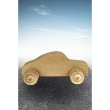 Konsept Market Küçük Ahşap Oyuncak Spor Araba
