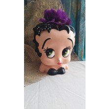 Atölye Dekupaj Betty Boop Saksı