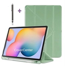 Cover Center Samsung Galaxy Tab S6 Lite P610 Uyumlu Uyku Modlu Kalem Bölmeli Standlı Katlanabilir Deri Kılıf