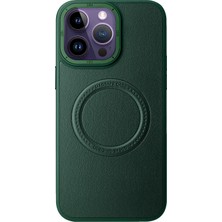 Nettech Apple iPhone 13 Pro Uyumlu Manyetik Deri Magsafe Seri Arka Koruma Kılıf