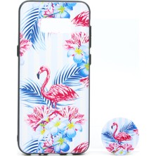 Nettech Samsung Galaxy G955 S8 Plus Uyumlu Desenli Popsocket Seri Arka Koruma Kılıf