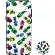 Nettech Samsung Galaxy G955 S8 Plus Uyumlu Desenli Popsocket Seri Arka Koruma Kılıf