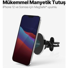 Ttec Süper Manyetik Pro Magsafeli Manyetik Araç Içi Telefon Tutucu, Havalandırma Sıkıştırmalı Stabil Telefon Tutucu