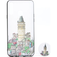 Nettech Samsung Galaxy A20S Uyumlu Desenli Popsocket Seri Arka Koruma Kılıf