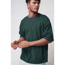 Teenage Millionaire Erkek The Moon Petrol Yeşili Bisiklet Yaka Oversize Salas T-Shirt
